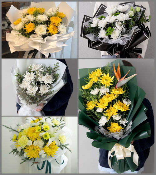 广东梅州市五华县华城镇兴中村白事花束代送